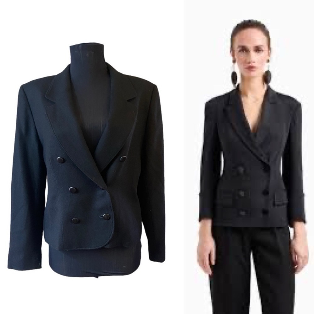 Vintage Pendleton Double Breasted Petite Cropped … - image 2